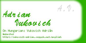 adrian vukovich business card